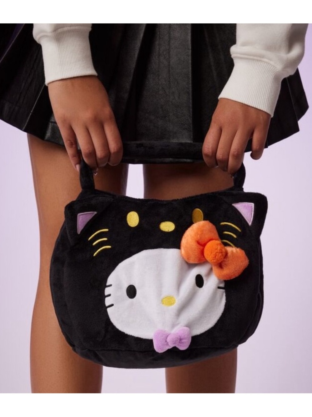 New hello kitty black cat plush treat bag